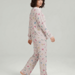 SKIMS BOYFRIEND LONG SLEEVE AND PANT SET CB CANDY BOW PRINT